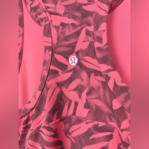 Lululemon Women's 12 Align Waist-Length Racerback Tank Top Spray Leaf Fireside - Picture 13 of 15